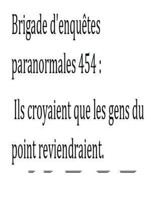 cover image of Brigade d'enquêtes paranormales 454